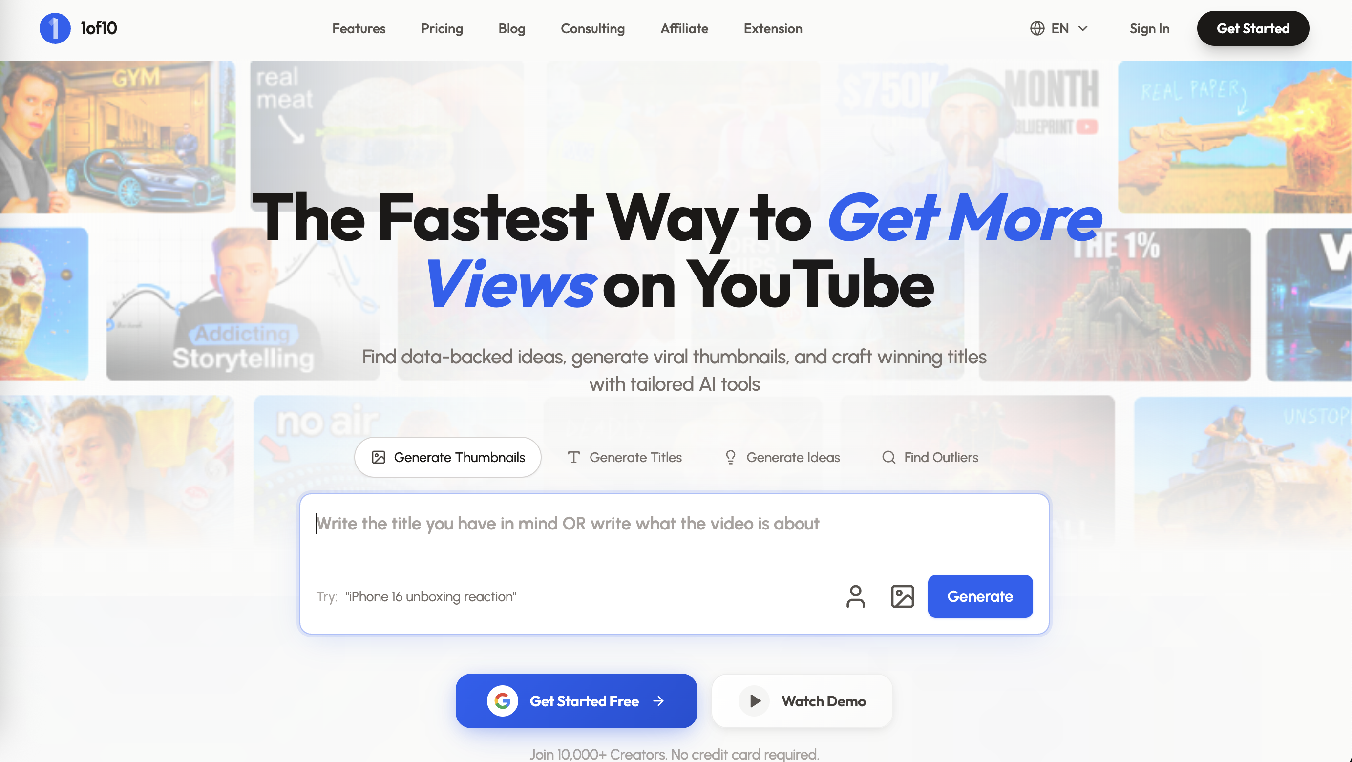 1of10 Review (2025): The YouTube Outlier Tool That Helps Creators Find Viral Video Ideas